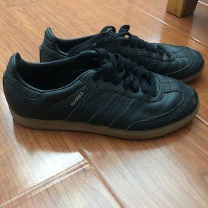 Black Adidas SAMBA Gum Sole